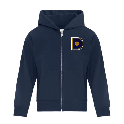 YOUTH - Fleece Full-Zip Hooded Sweatshirt *Embroidered Logo* Thumbnail