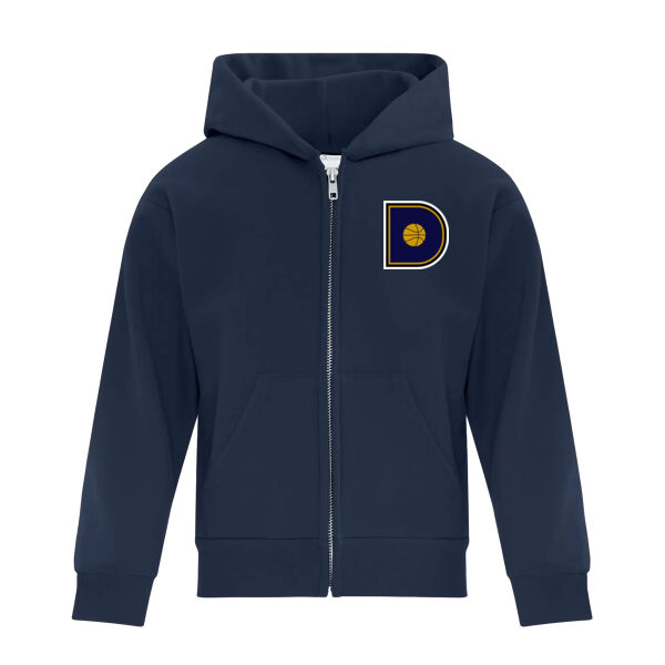 YOUTH - Fleece Full-Zip Hooded Sweatshirt *Embroidered Logo* Thumbnail