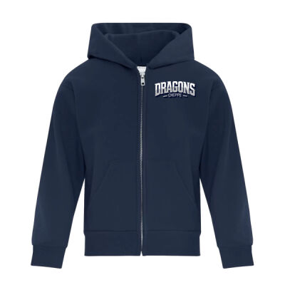 YOUTH - Fleece Full-Zip Hooded Sweatshirt *Embroidered Logo* Thumbnail