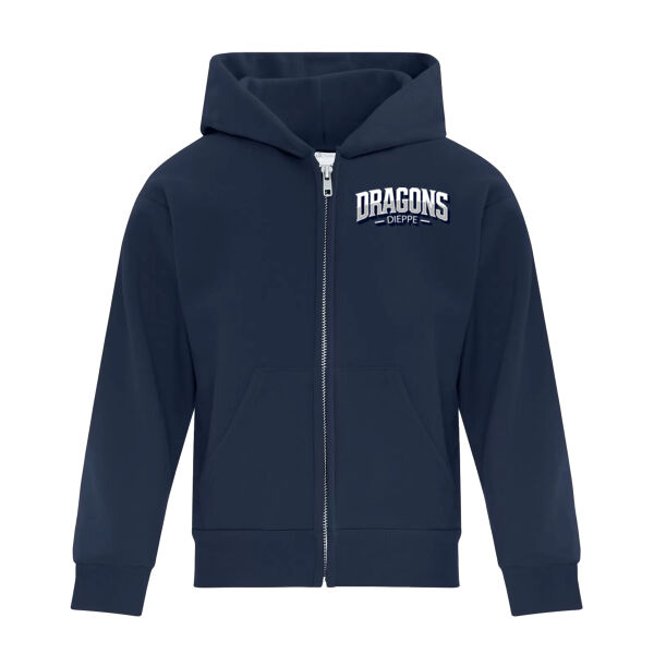 YOUTH - Fleece Full-Zip Hooded Sweatshirt *Embroidered Logo* Thumbnail