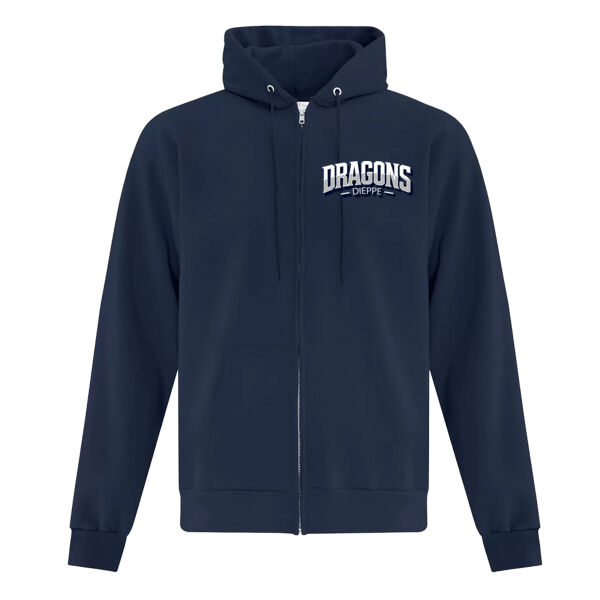 ADULT - Fleece Full-Zip Hooded Sweatshirt *Embroidered Logo* Thumbnail